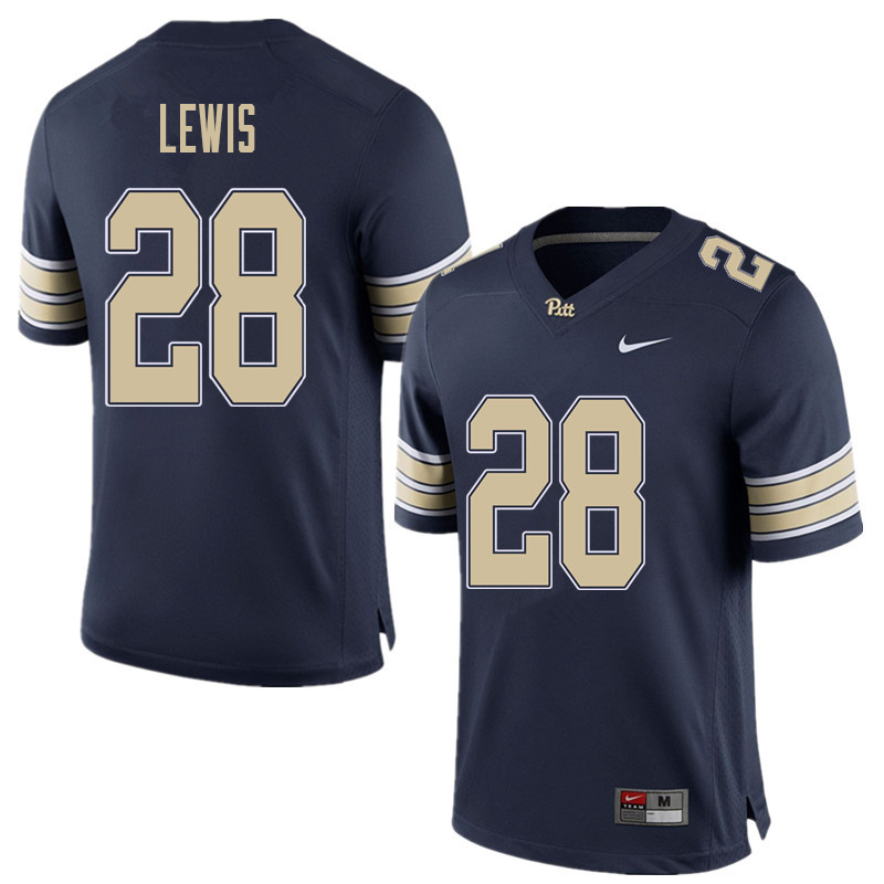 Men #28 Dion Lewis Pittsburgh Panthers College Football Jerseys Sale-Home Blue